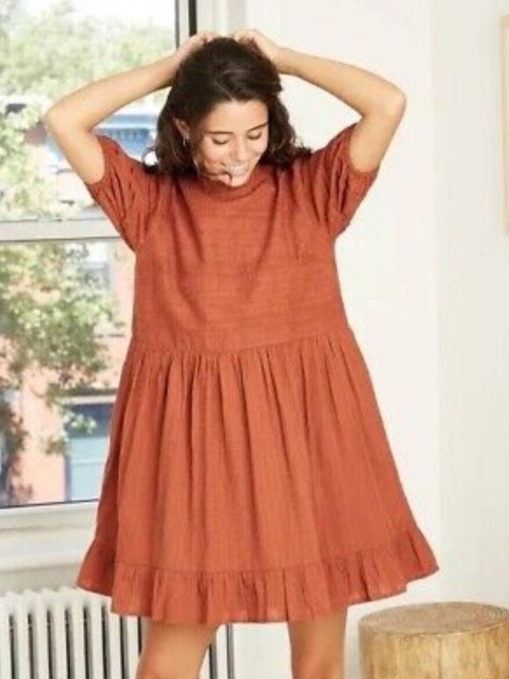 Universal Thread Terracotta Short Sleeve Mini Dress
